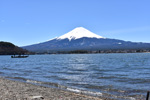富士山河口湖快晴桜なし